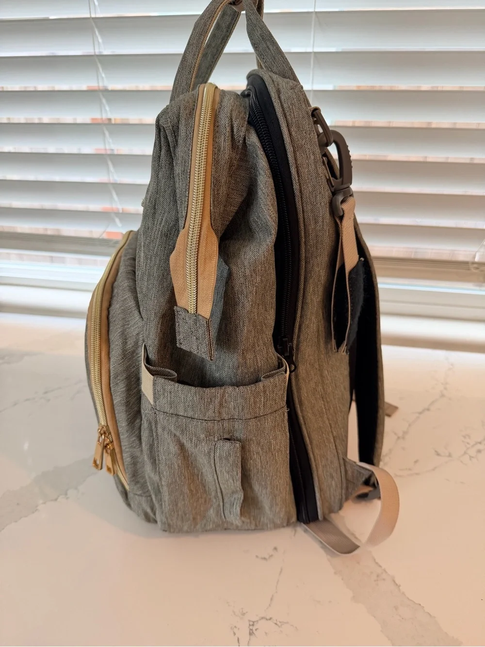 Gray deBug Diaper Backpack